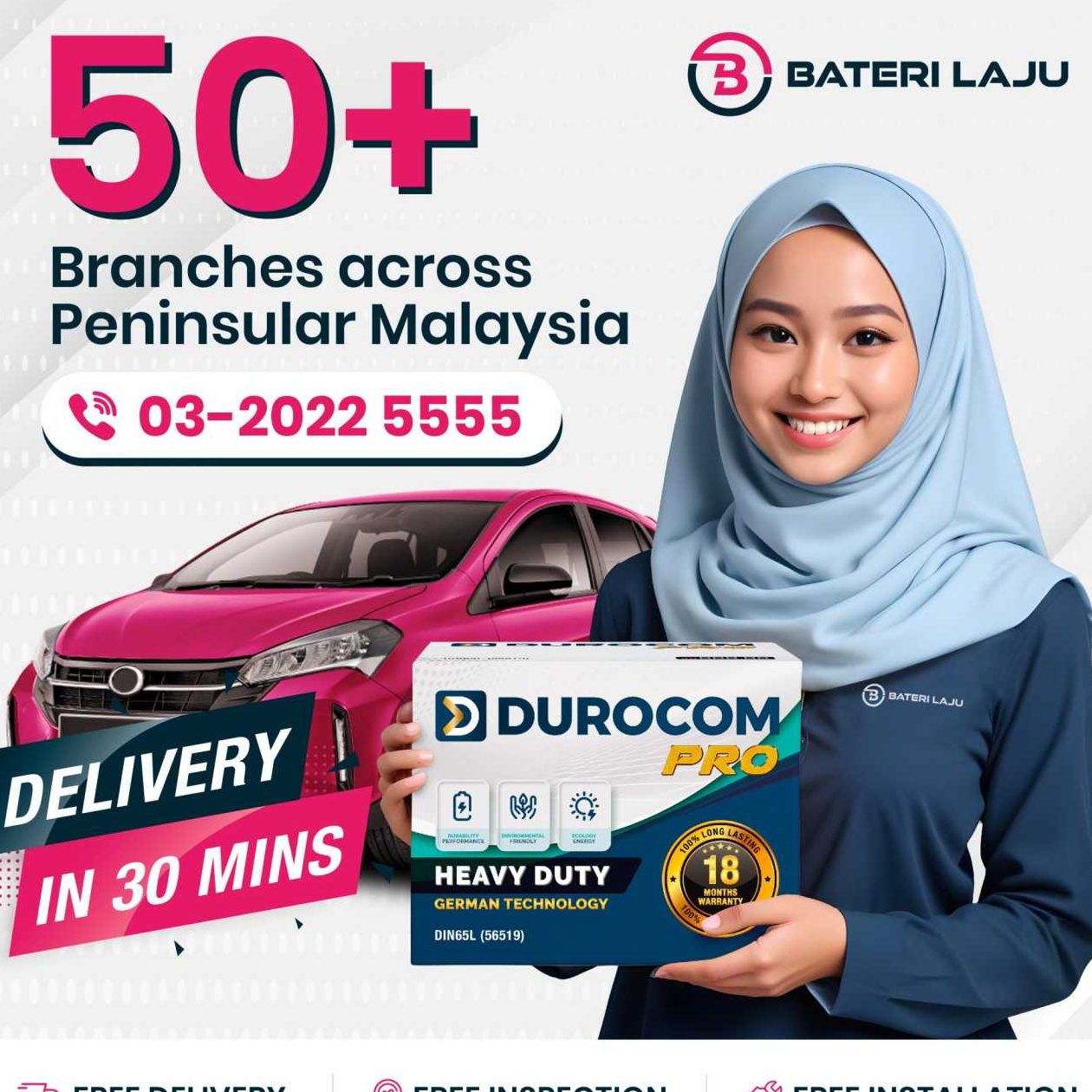 car battery delivery service runner 24hours bateri kereta